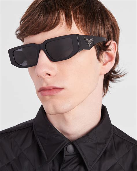 Prada Symbole Logo Rectangle Sunglasses 